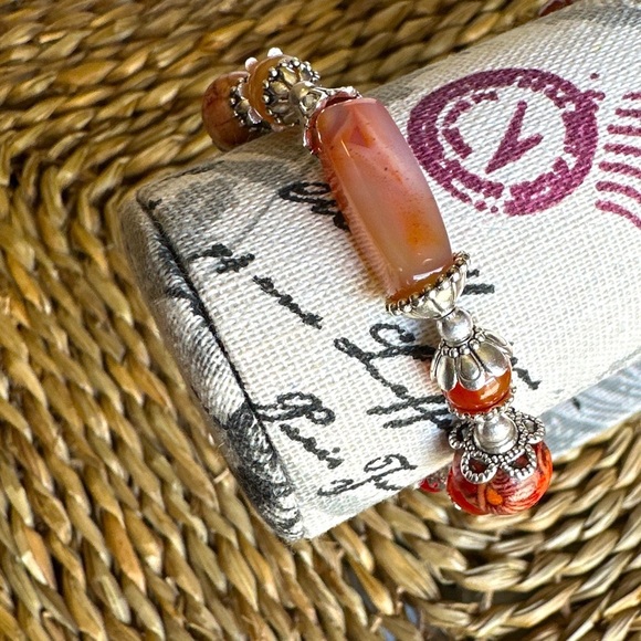 Carnelian beaded bracelet/Protection stone for Virgo - Picture 2 of 7